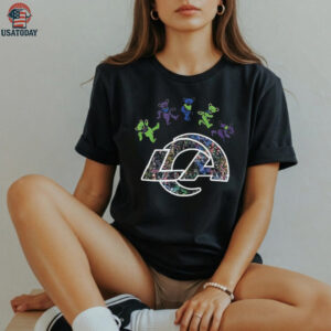 Los Angeles Rams x Grateful Dead night 2025 bears logo shirt