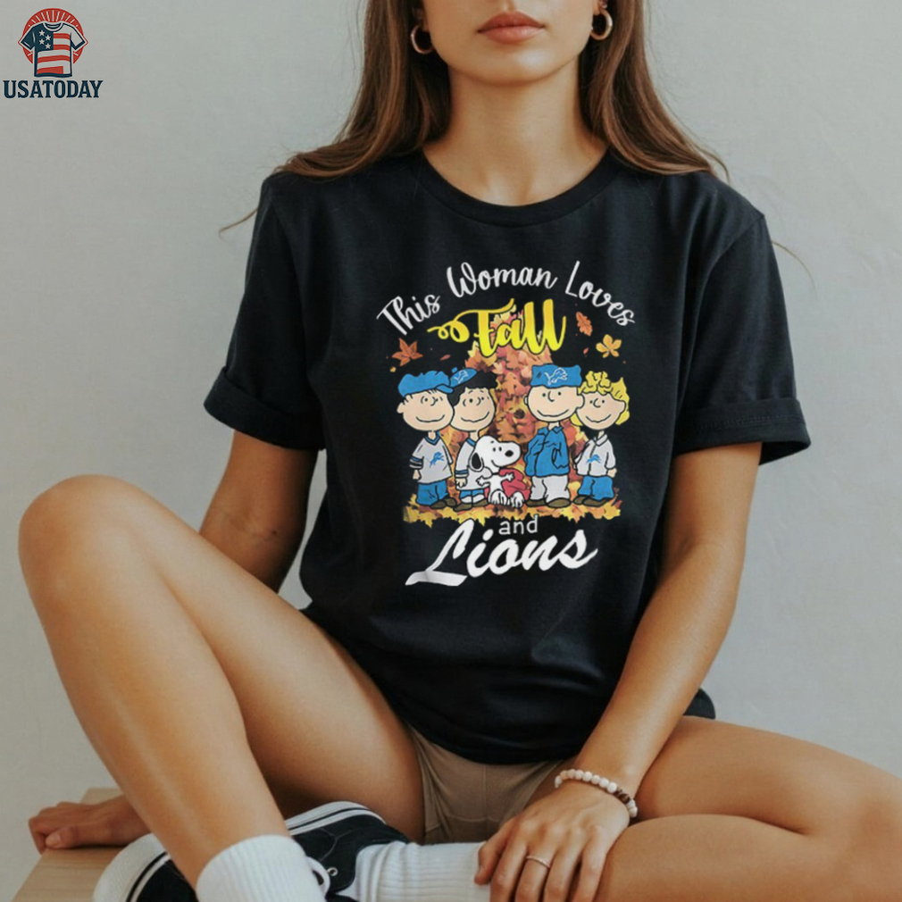 Detroit Lions x Snoopy this woman loves fall shirt Detroit Lions x Snoopy this woman loves fall shirt