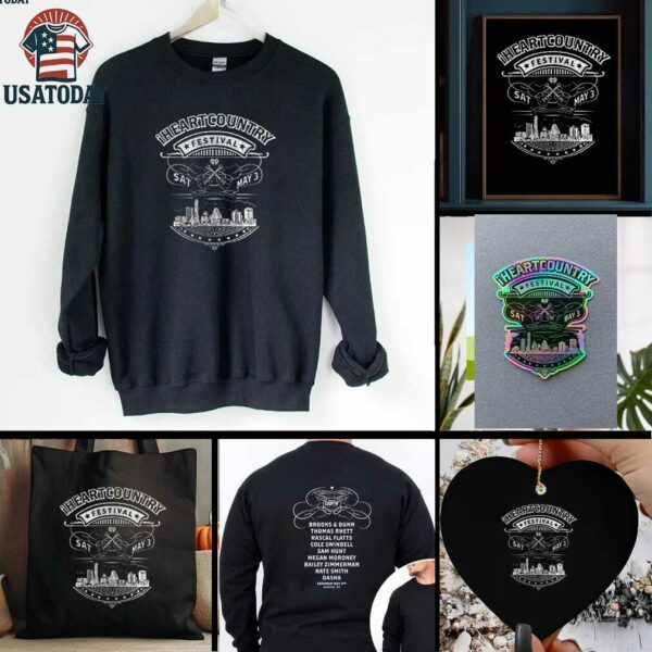 iHeartCountry festival 2025 name roster skyline shirt