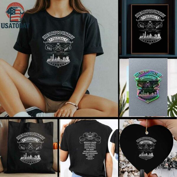 iHeartCountry festival 2025 name roster skyline shirt