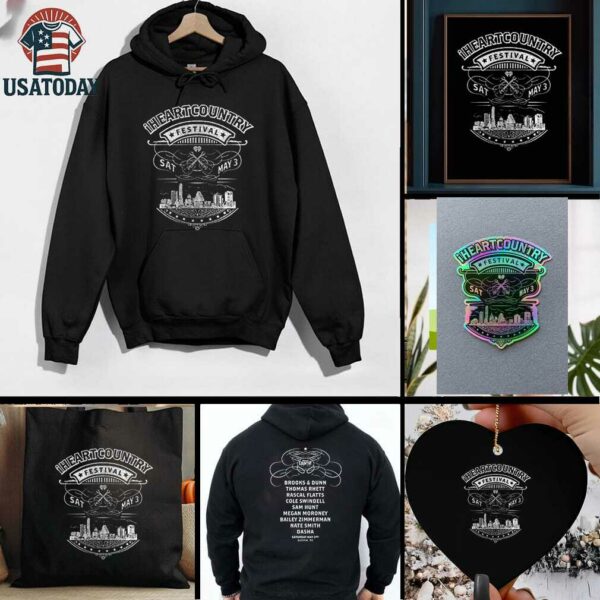 iHeartCountry festival 2025 name roster skyline shirt