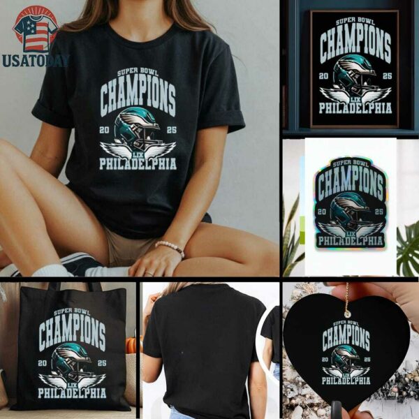 intage Philadelphia Eagles Super Bowl LIX Champions 2025 Shirt