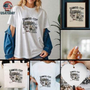 Dawgs on top Mississippi State Bulldogs vs Tennessee Vols 2025 game day shirt