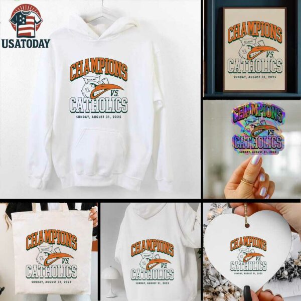 Notre Dame vs Miami Champions vs Catholics 2025 shirt