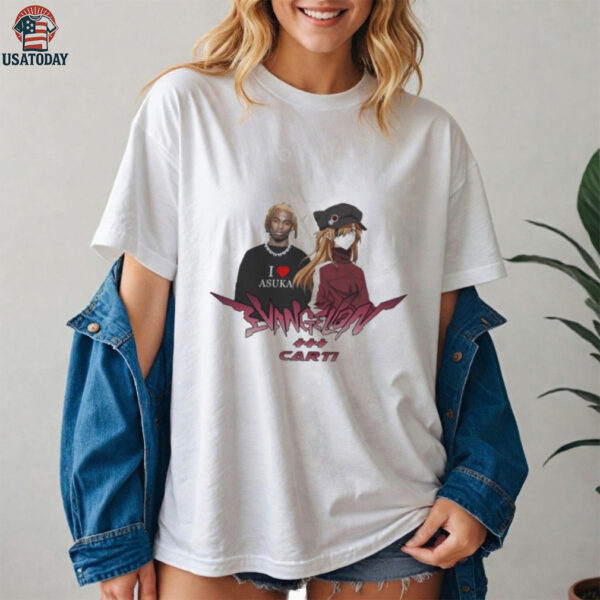 playboi carti x Asuka Langley Soryu Evangelion T shirts