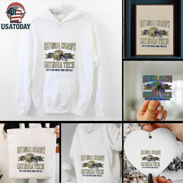 National champs 1990 Georgia Tech Yellow Jackets settled once and for all shirt