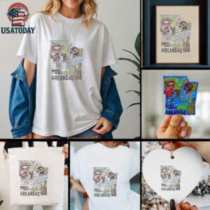MSU Bulldogs vs Arkansas Razorbacks 2025 Fayetteville AR game day football shirt