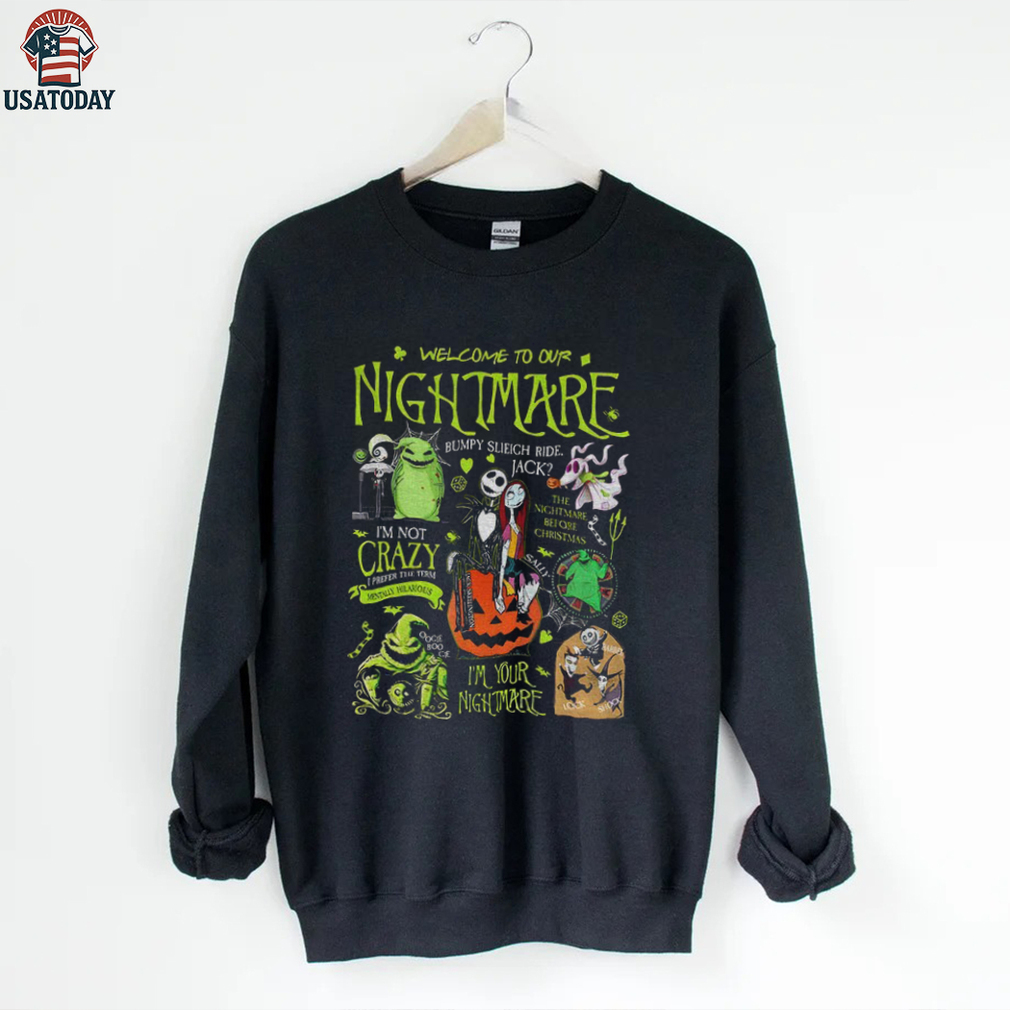 Welcome to our nightmare bumpy slieigh ride jack horror character Halloween shirt Welcome to our nightmare bumpy slieigh ride jack horror character Halloween shirt