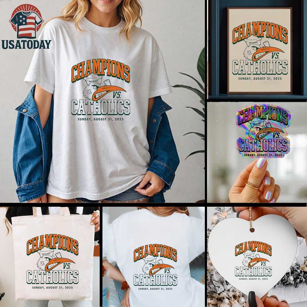 Notre Dame vs Miami Champions vs Catholics 2025 shirt Notre Dame vs Miami Champions vs Catholics 2025 shirt