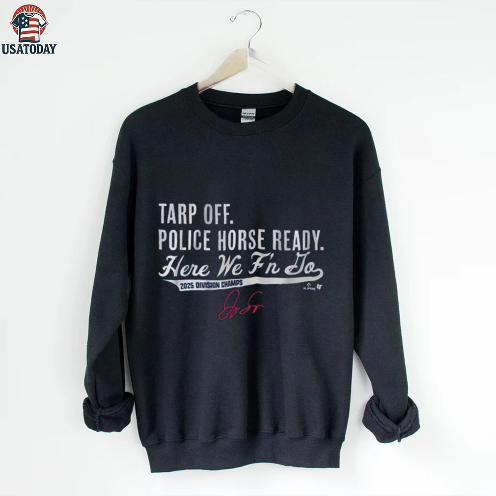 Official George Springer Tarp Off, Police Horse Ready Shirt Official George Springer Tarp Off, Police Horse Ready Shirt