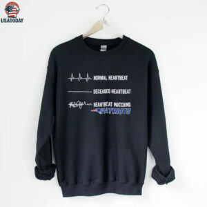 New England Patriots Football NFL normal heartbeat deceased heartbeat heartbeat watching shirt