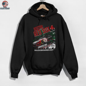 Brad Keselowski wearing Boston Red Sox Baseball Nascar Buildsubmarines 2025 shirt