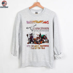 2025 Horror Movies x LongHorn Steakhouse happy HalloThanksMas it’s the most wonderful time of the year shirt