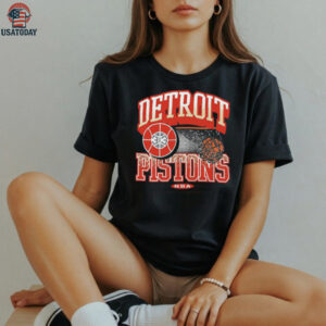 47 Detroit Pistons Black City Edition No Look Franklin Short Sleeve Fashion T Shirt