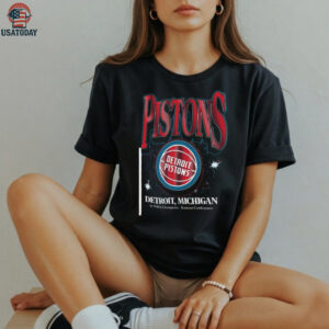 47 Detroit Pistons Black Flashbulb Foundation Short Sleeve Fashion T Shirt