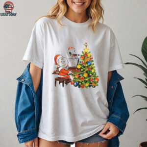 A Charlie Brown Christmas Snoopy at the Piano Holiday Special Peanuts T Shirt