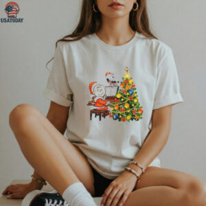 A Charlie Brown Christmas Snoopy at the Piano Holiday Special Peanuts T Shirt