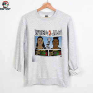 Aces Wilson and Loyd WNBA Jam Aces 2025 Champions shirt