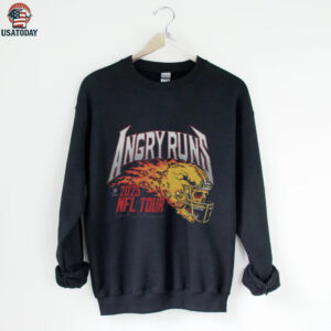 Angry Runs 2025 NFL Tour Helmet Skull Vintage T Shirt