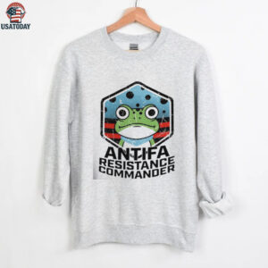 Antifa Resistance Commander Frog Emblem Portland Protest shirt