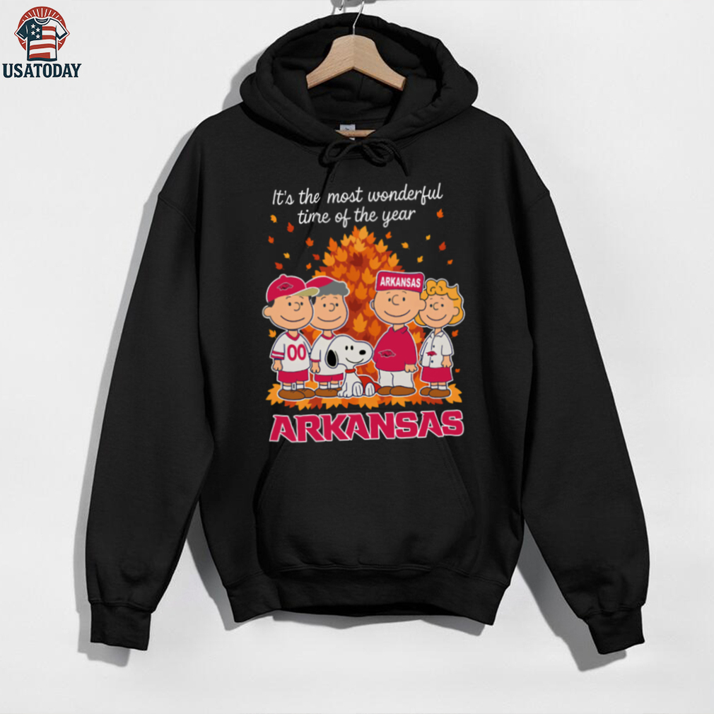 Arkansas Razorbacks x Peanuts Fall T Shirt It’s the Most Wonderful Time of the Year Arkansas Razorbacks x Peanuts Fall T Shirt It’s the Most Wonderful Time of the Year