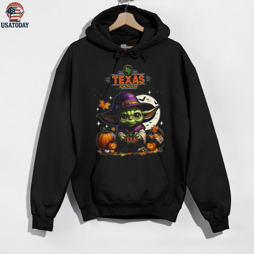 Baby Yoda Grogu Texas Roadhouse Halloween Star Wars Witch Pumpkin Funny T Shirt