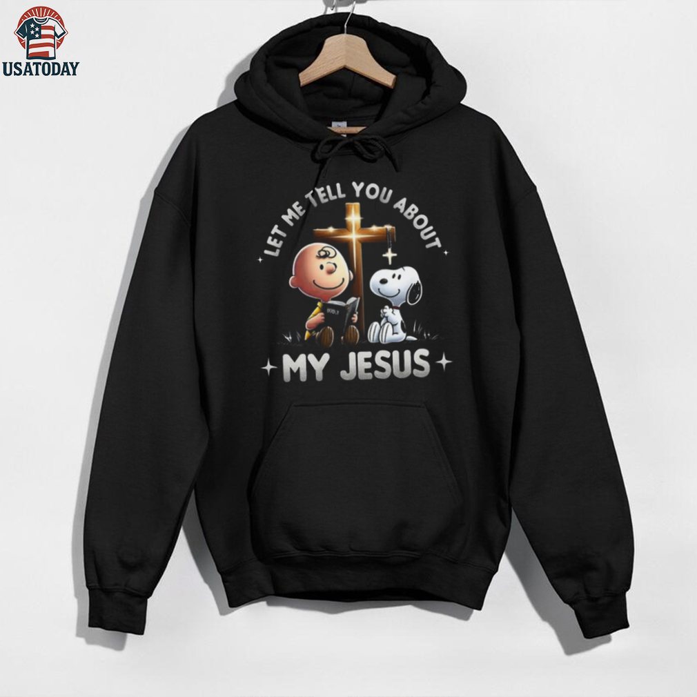 Charlie Brown Snoopy Let Me Tell You About My Jesus Christian Faith Cross Bible T Shirt
