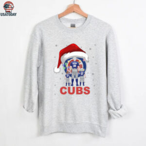 Chicago Cubs Santa Christmas Lights Matching Shirt – Custom MLB Fan Tee – Personalized Holiday Gift for Baseball Lovers