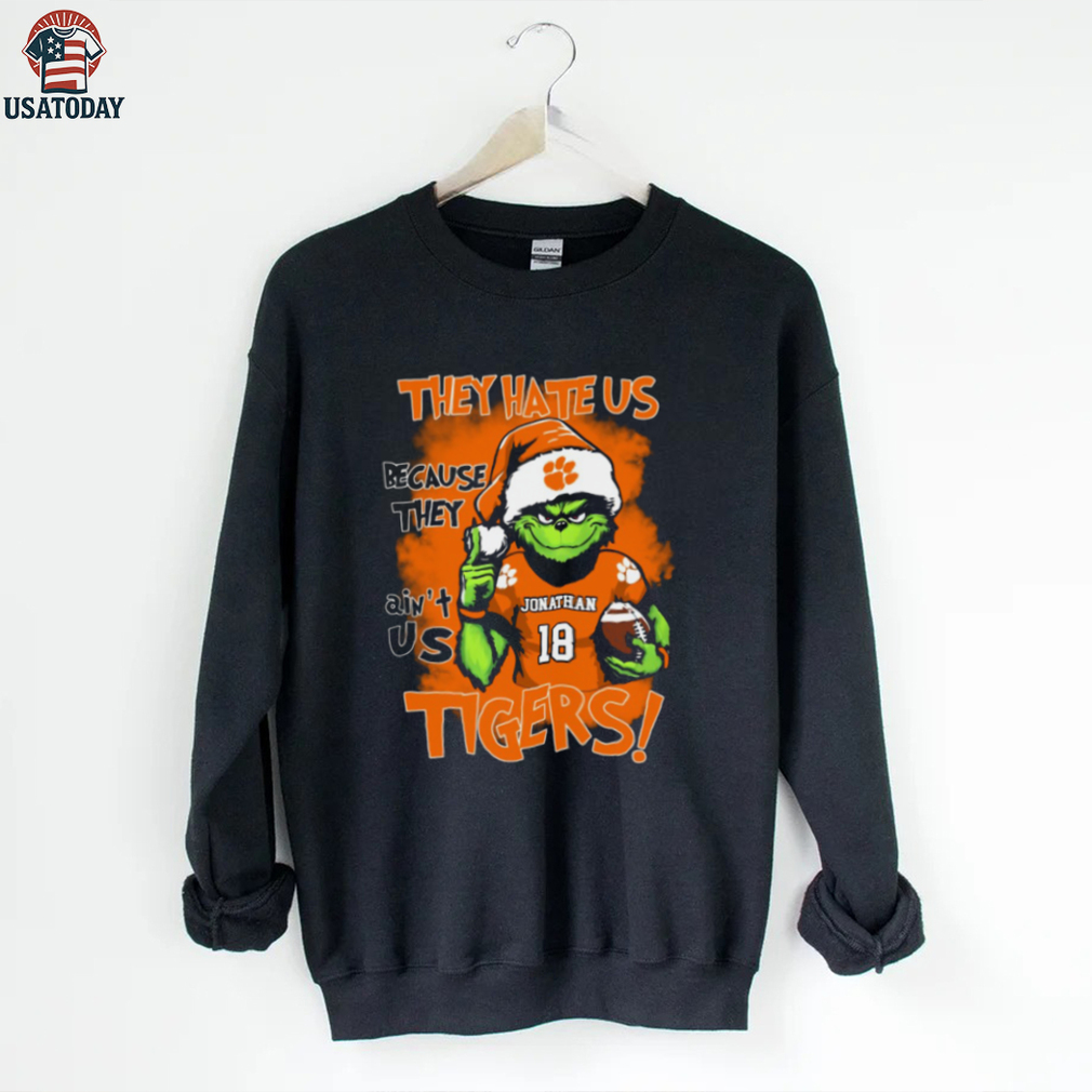Clemson Tigers Custom Name Grinch Christmas T Shirt – NCAA Football Fan Tee – Holiday Quote Gift “They Hate Us Because They Ain’t Us” Clemson Tigers Custom Name Grinch Christmas T Shirt – NCAA Football Fan Tee – Holiday Quote Gift “They Hate Us Because They Ain’t Us”