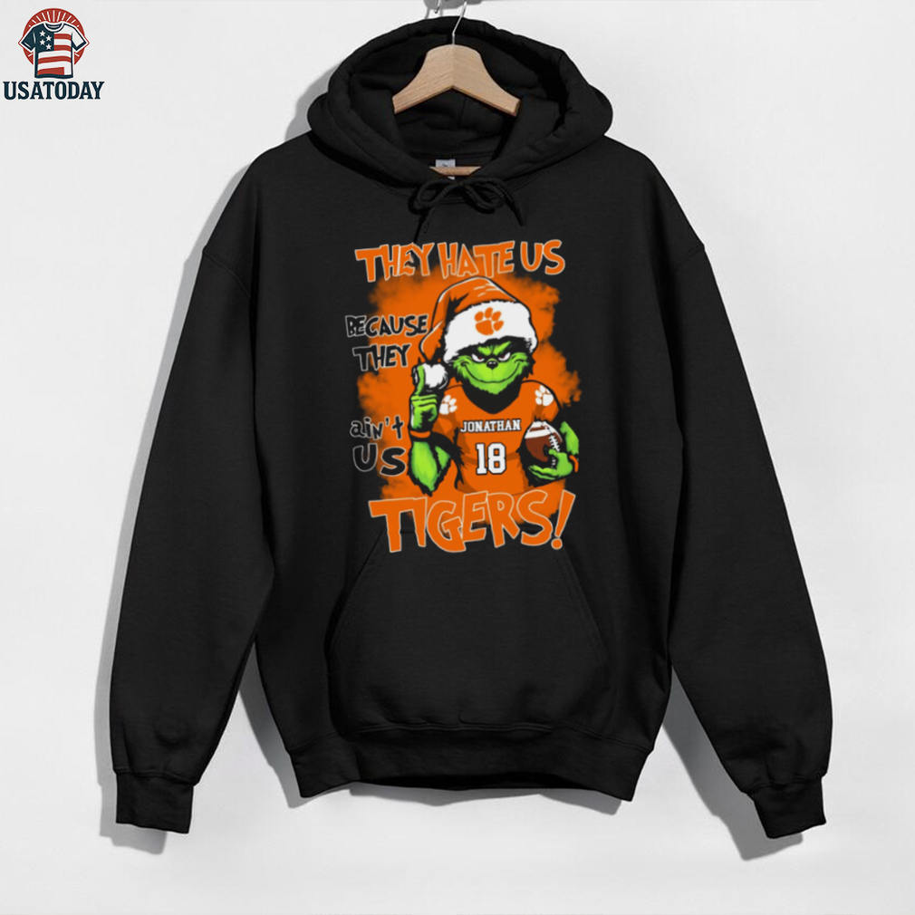 Clemson Tigers Custom Name Grinch Christmas T Shirt – NCAA Football Fan Tee – Holiday Quote Gift “They Hate Us Because They Ain’t Us” Clemson Tigers Custom Name Grinch Christmas T Shirt – NCAA Football Fan Tee – Holiday Quote Gift “They Hate Us Because They Ain’t Us”