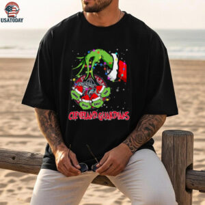 Cleveland Guardians Custom Name Grinch Xmas Lights Shirt – Personalized MLB Baseball Fan Holiday Gift Tee