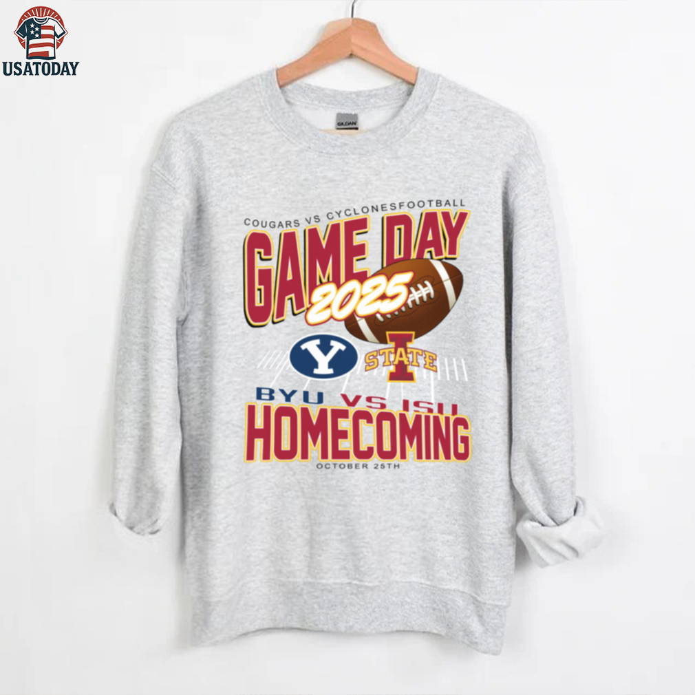 College Gameday Merch Iowa State Cyclones Homecoming Football vs BYU Cougars T Shirt College Gameday Merch Iowa State Cyclones Homecoming Football vs BYU Cougars T Shirt