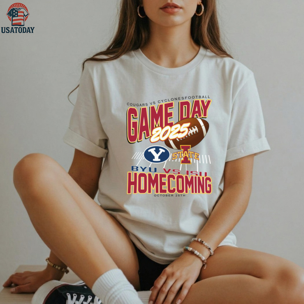 College Gameday Merch Iowa State Cyclones Homecoming Football vs BYU Cougars T Shirt College Gameday Merch Iowa State Cyclones Homecoming Football vs BYU Cougars T Shirt