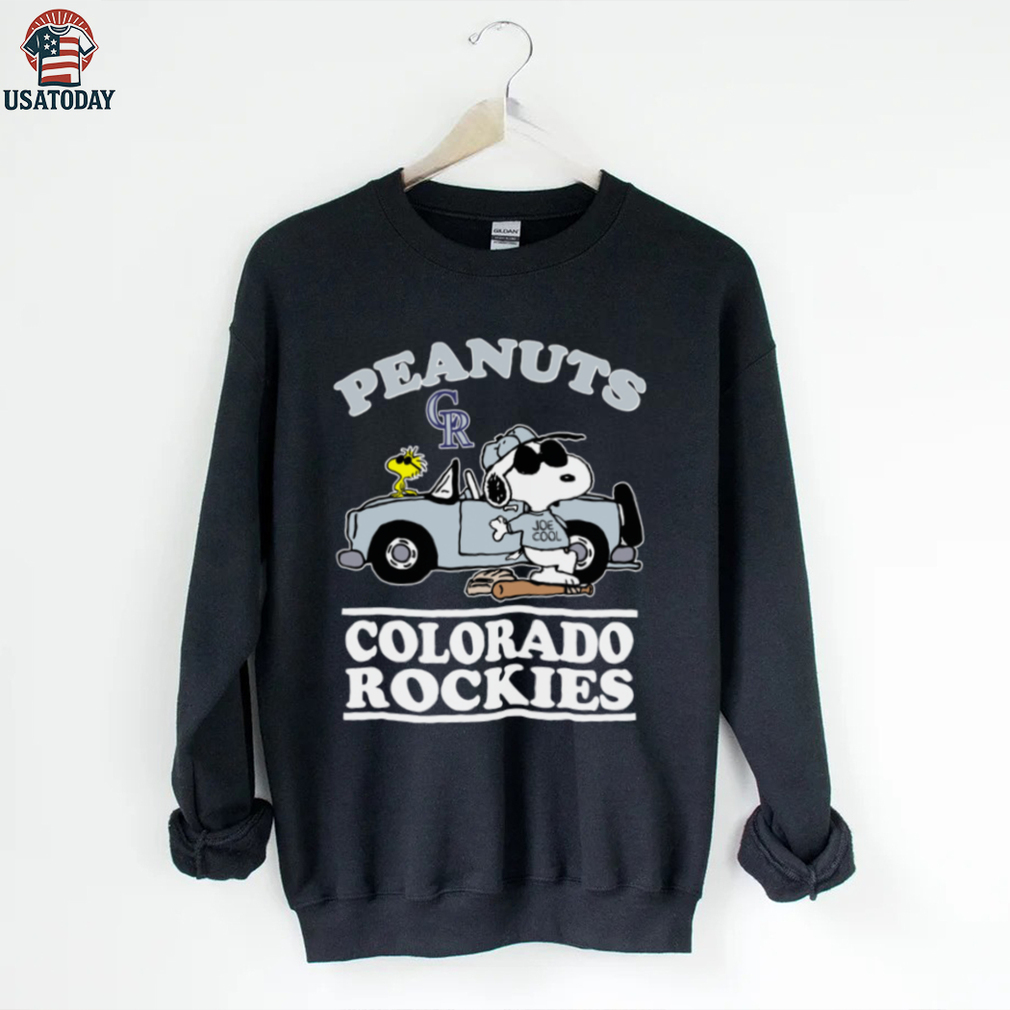 Colorado Rockies Snoopy Peanuts Car Baseball T Shirt Colorado Rockies Snoopy Peanuts Car Baseball T Shirt