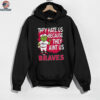 Custom Atlanta Braves Grinch Santa Christmas Shirt, Baseball Tee with Quote They Hate Us Ain’t Us, Funny MLB Fan Gift