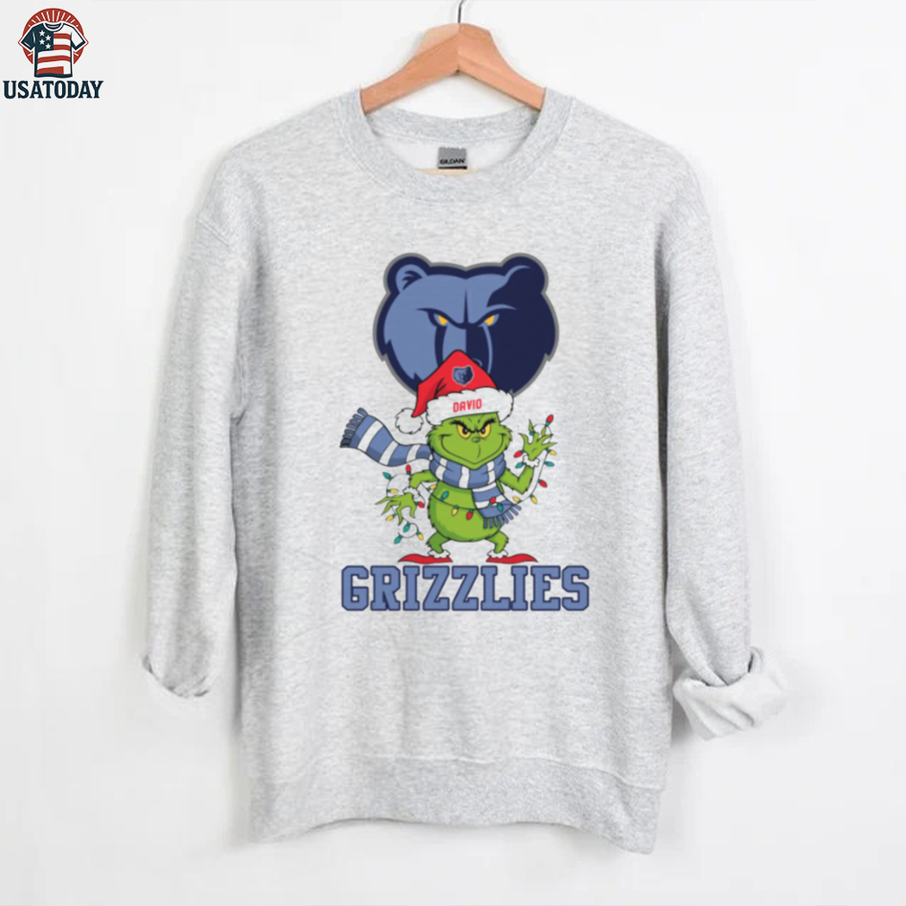Custom Memphis Grizzlies Christmas Shirt, Funny Grinch Holiday Tee with Santa Hat Lights Scarf, NBA Basketball Gift Custom Memphis Grizzlies Christmas Shirt, Funny Grinch Holiday Tee with Santa Hat Lights Scarf, NBA Basketball Gift