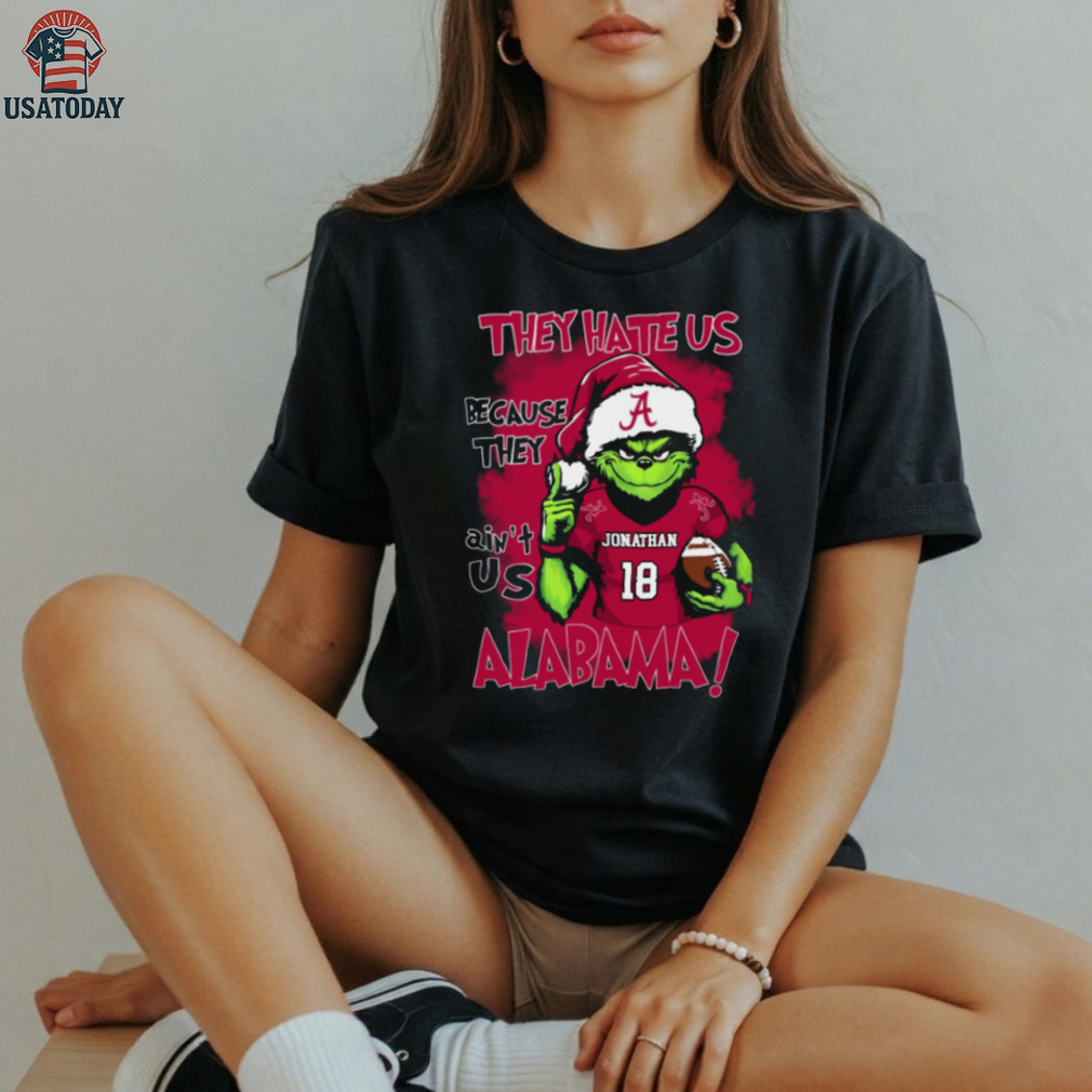 Custom Name Alabama Crimson Tide Grinch Tee – NCAA Football Christmas Shirt – Funny Gift “They Hate Us Because They Ain’t Us” Custom Name Alabama Crimson Tide Grinch Tee – NCAA Football Christmas Shirt – Funny Gift “They Hate Us Because They Ain’t Us”