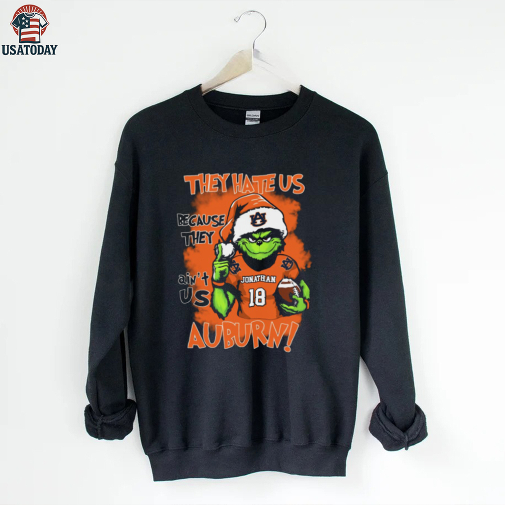 Custom Name Auburn Tigers Grinch Holiday Shirt – NCAA Football Christmas Tee – Funny Game Day Gift “They Hate Us Because They Ain’t Us” Custom Name Auburn Tigers Grinch Holiday Shirt – NCAA Football Christmas Tee – Funny Game Day Gift “They Hate Us Because They Ain’t Us”