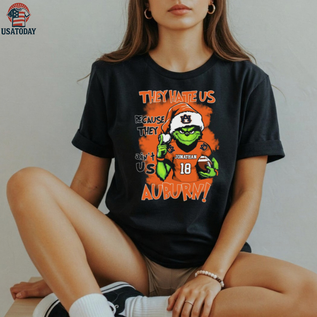 Custom Name Auburn Tigers Grinch Holiday Shirt – NCAA Football Christmas Tee – Funny Game Day Gift “They Hate Us Because They Ain’t Us” Custom Name Auburn Tigers Grinch Holiday Shirt – NCAA Football Christmas Tee – Funny Game Day Gift “They Hate Us Because They Ain’t Us”