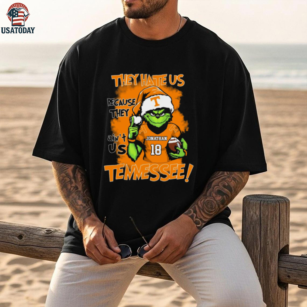 Custom Name Tennessee Volunteers Grinch Tee – NCAA Football Holiday Shirt – “They Hate Us Because They Ain’t Us” Christmas Gift Custom Name Tennessee Volunteers Grinch Tee – NCAA Football Holiday Shirt – “They Hate Us Because They Ain’t Us” Christmas Gift