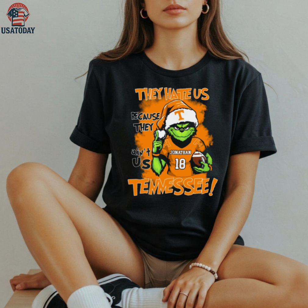 Custom Name Tennessee Volunteers Grinch Tee – NCAA Football Holiday Shirt – “They Hate Us Because They Ain’t Us” Christmas Gift Custom Name Tennessee Volunteers Grinch Tee – NCAA Football Holiday Shirt – “They Hate Us Because They Ain’t Us” Christmas Gift