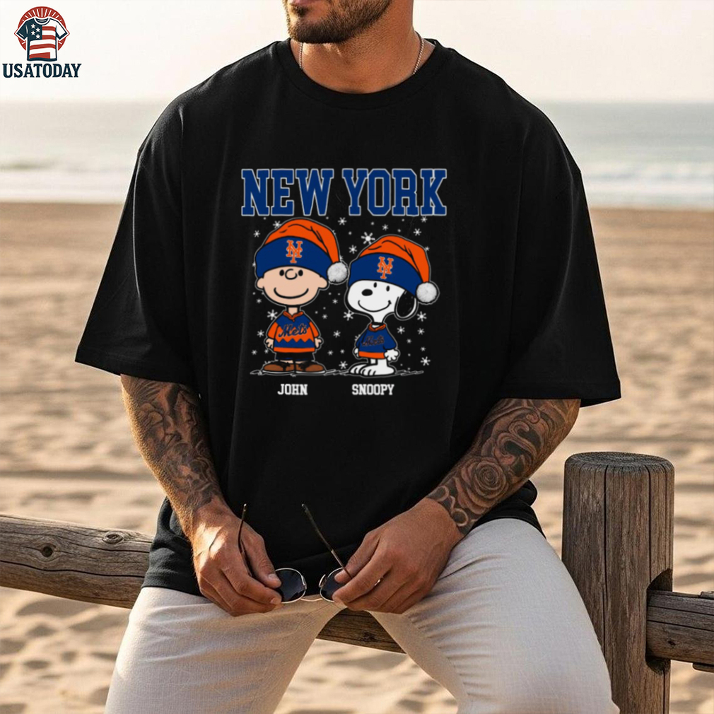 Custom New York Mets Holiday Baseball Shirt, Snoopy Charlie Brown Christmas Tee with Santa Hat, Cute MLB Fan Gift Custom New York Mets Holiday Baseball Shirt, Snoopy Charlie Brown Christmas Tee with Santa Hat, Cute MLB Fan Gift