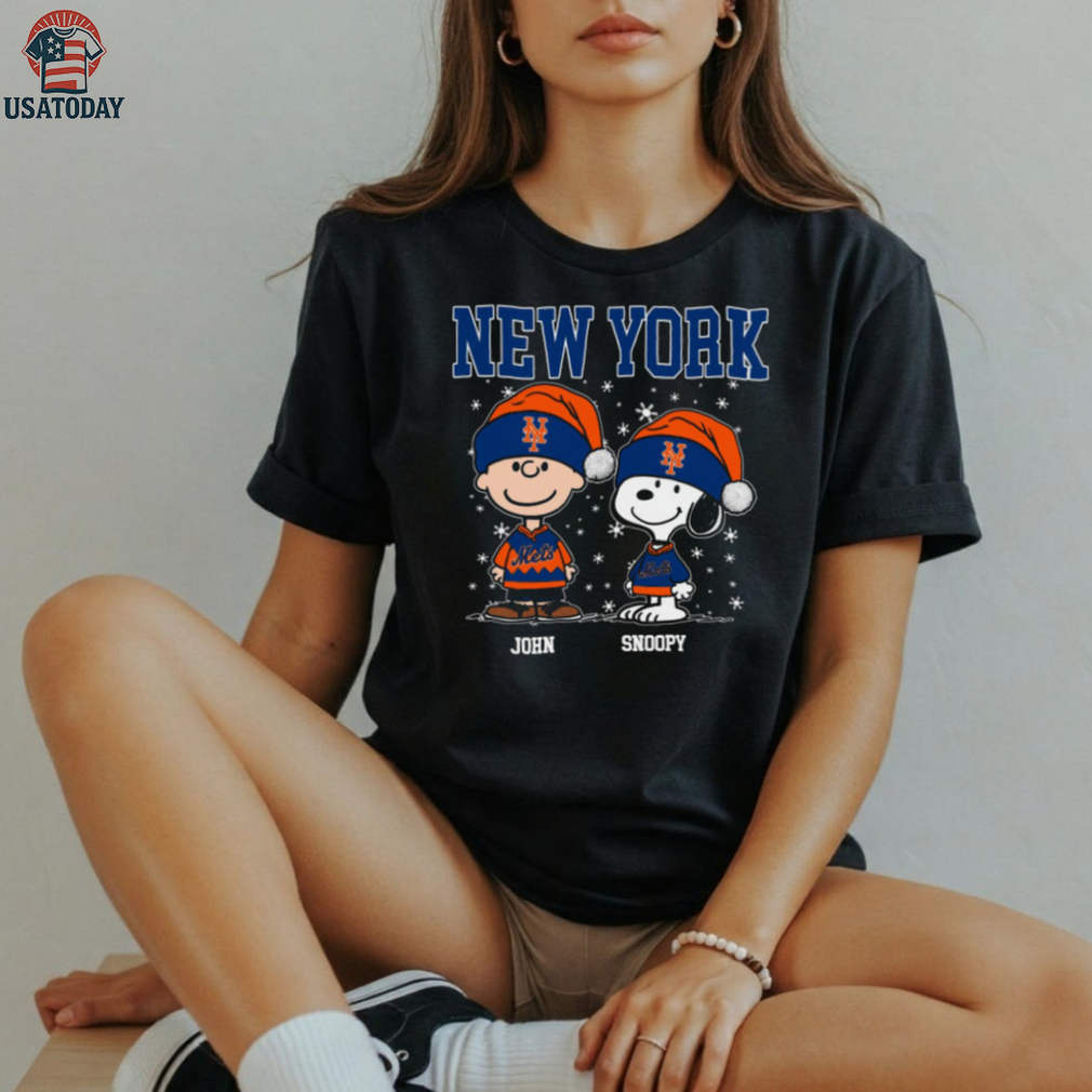 Custom New York Mets Holiday Baseball Shirt, Snoopy Charlie Brown Christmas Tee with Santa Hat, Cute MLB Fan Gift Custom New York Mets Holiday Baseball Shirt, Snoopy Charlie Brown Christmas Tee with Santa Hat, Cute MLB Fan Gift