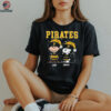 Custom Pittsburgh Pirates Christmas Tee, Snoopy Charlie Brown Holiday Baseball Shirt with Santa Hat, Cute MLB Fan Gift