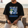 Custom Texas Rangers Christmas Shirt, Funny Grinch Santa Baseball Tee with Quote They Hate Us Ain’t Us, MLB Fan Gift