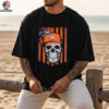 Denver Broncos Football Skull Flag T Shirt