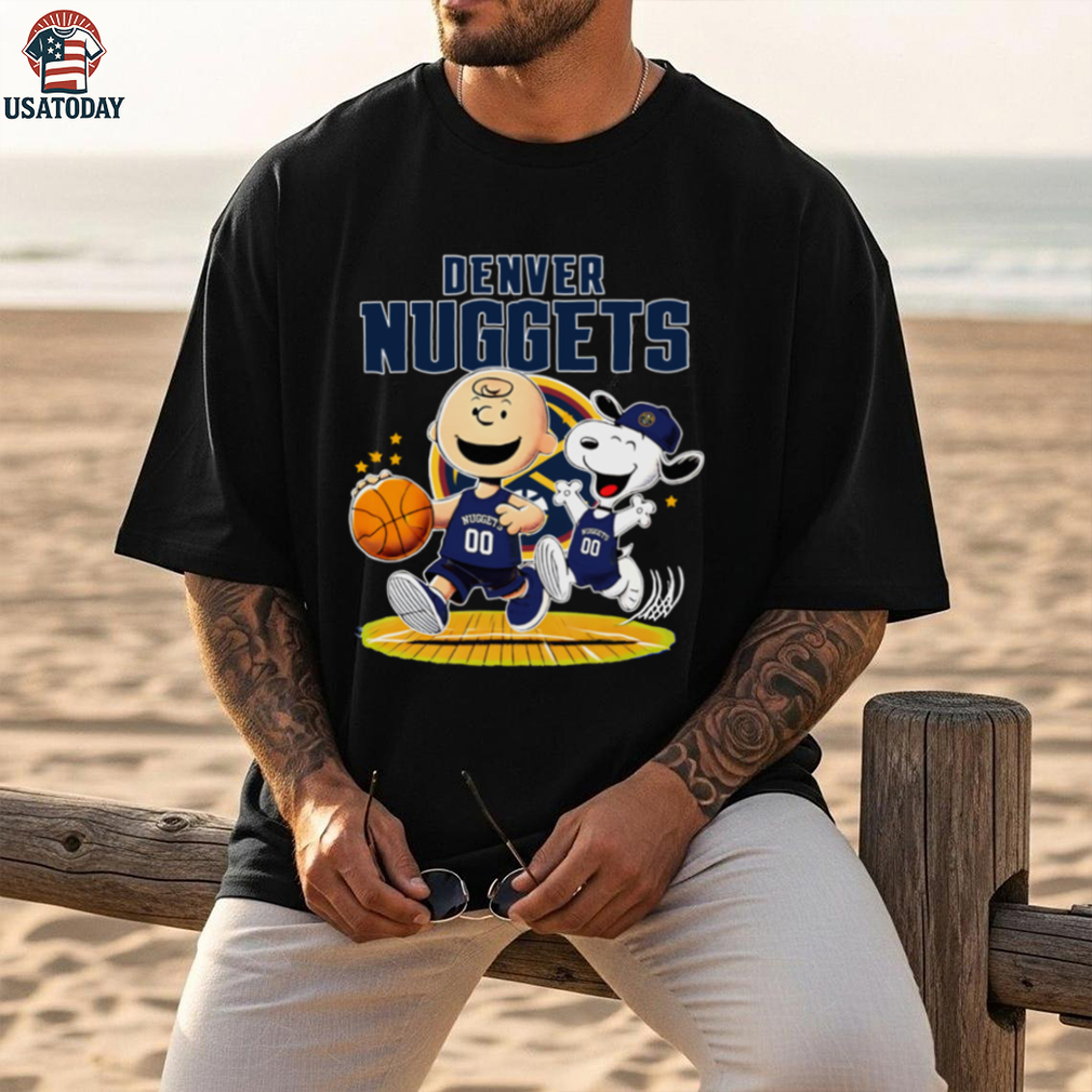 Denver Nuggets X Charlie Brown And Snoopy Playing Basketball Shirt Denver Nuggets X Charlie Brown And Snoopy Playing Basketball Shirt