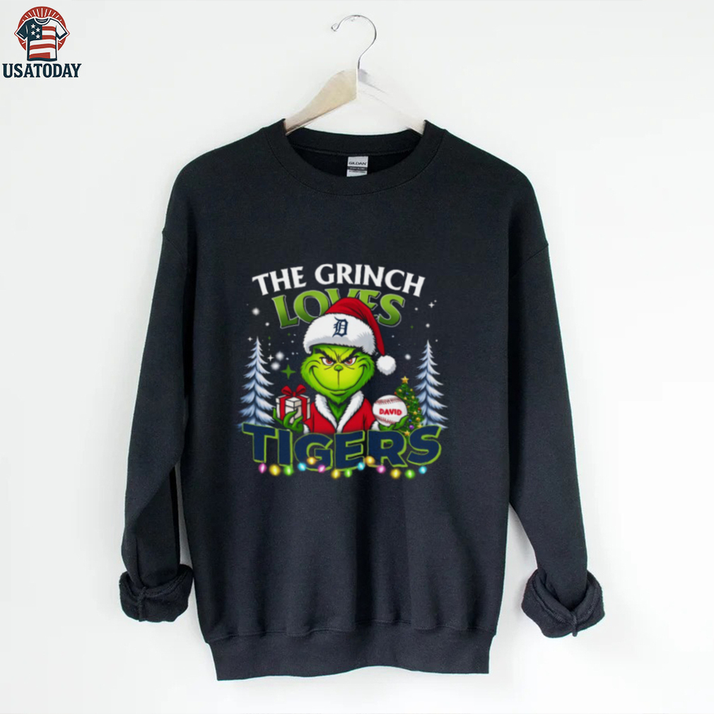 Detroit Tigers Grinch Halloween Tee – Just Waiting for October Baseball – Custom Name MLB Fan Shirt Gift