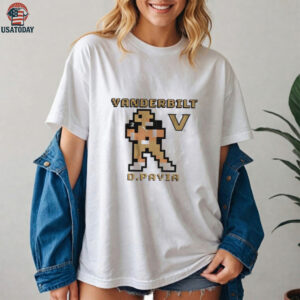 Diego Pavia 8 bit Retro Baller Vanderbilt Commodores football shirt