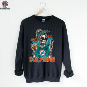 Dolphins Fan Skeleton Vibe Tee
